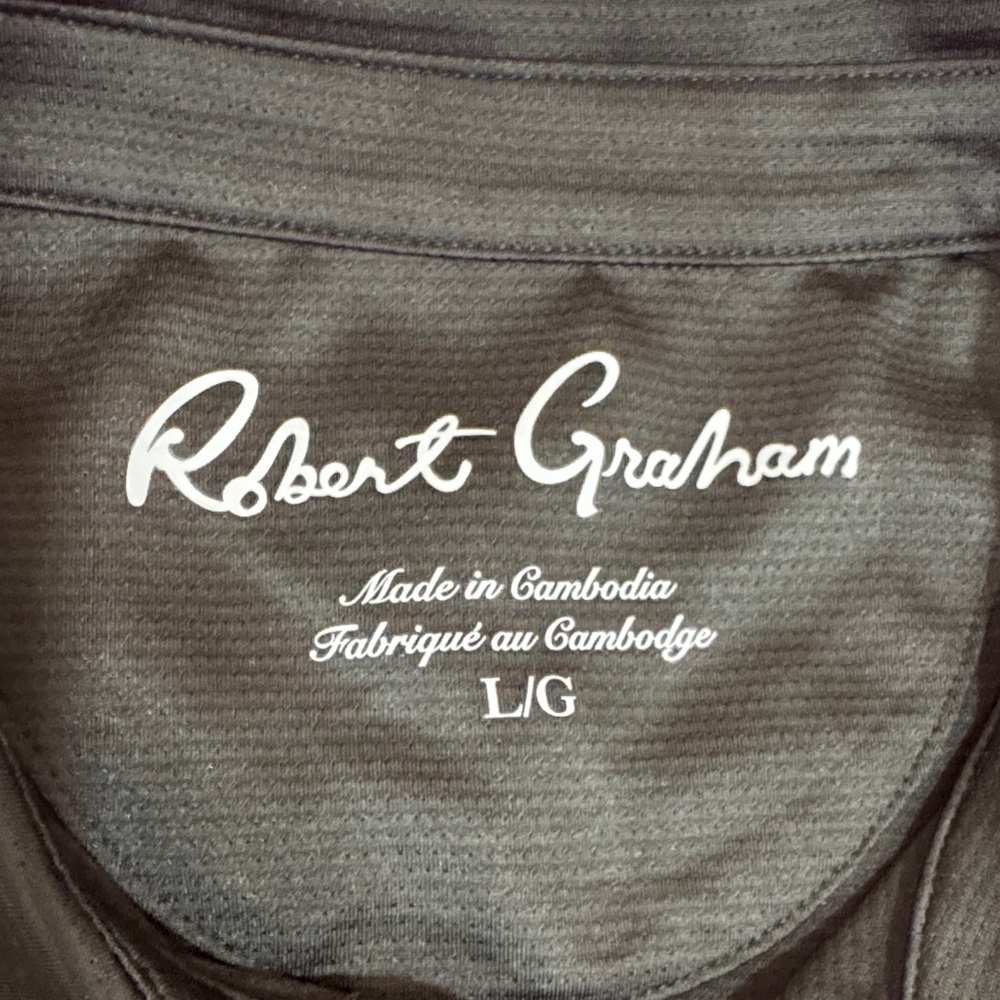 Robert Graham Classic Fit Black Canto Polo Shirt - Picture 2 of 6